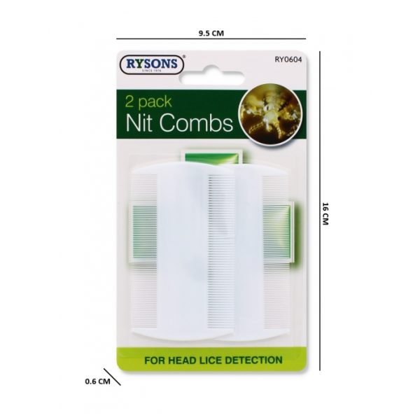 Fine Toothed Nit Combs Pack of 2