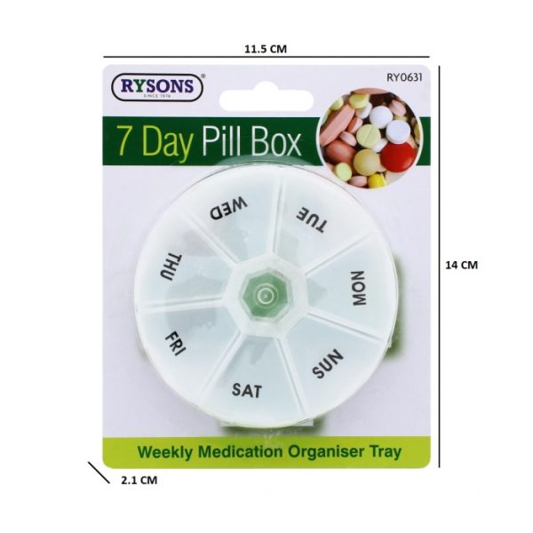 7 Day Round Pill Box