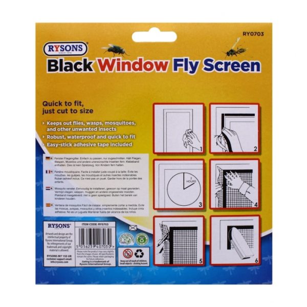 Window Fly Screen - Black