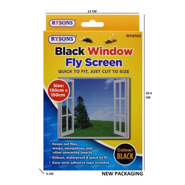 Window Fly Screen - Black