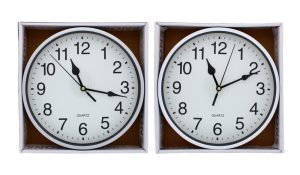 Silver Wall Clock