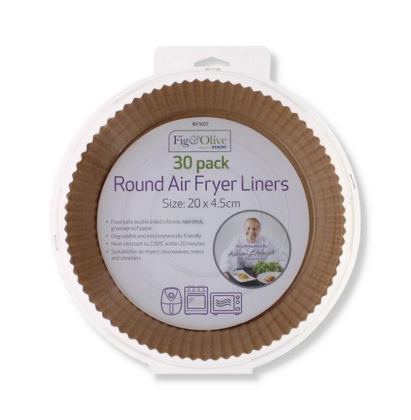 Round Air Fryer Liners pack of 30 20x4.5 cm