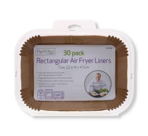 Rectangle Air Fryer Liners pack of 30 22 x 14 x 4.5cm