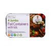 Pack Of 4 Jumbo Foil Container With Lids