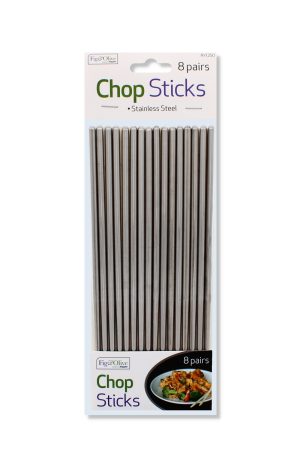 Stainless Steel Chop Sticks- 8 Pairs