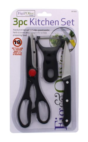 Kitchen Scissors & Knife Set 3 pcs