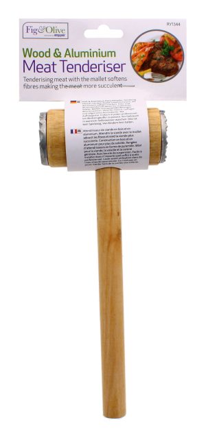 Wooden Handle Meat Tenderiser With Aluminium Spike