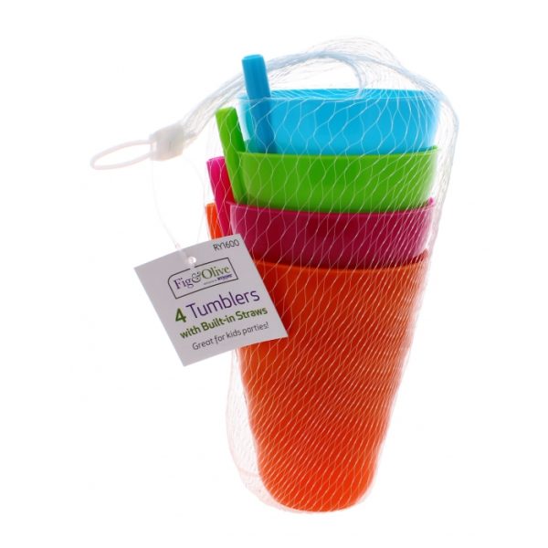 Tumblers With Straw 4 pc