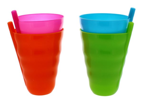 Tumblers With Straw 4 pc