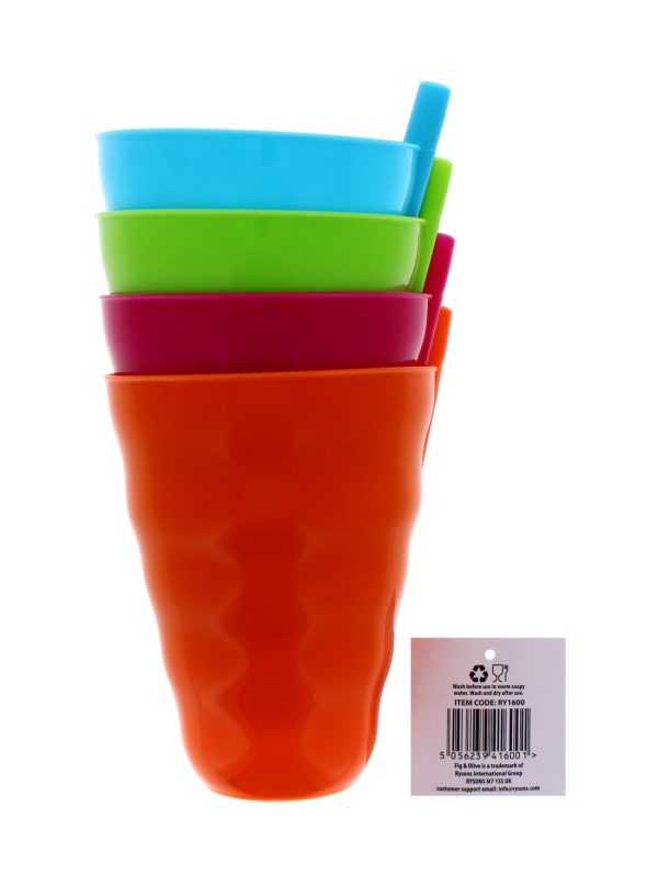 Tumblers With Straw 4 pc