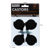 Castors 4 pc 40mm