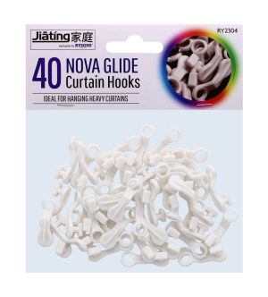 Nova Glide Curtain Hooks Pack of 40