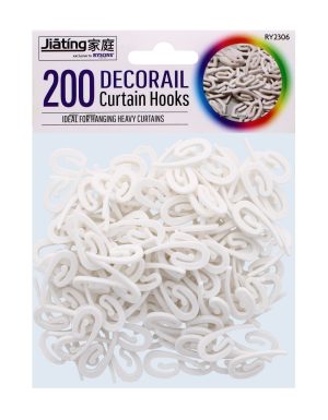 Decorail Curtain Hooks Pack of 200