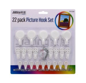 Picture Hook Set With Nails Pack of 22