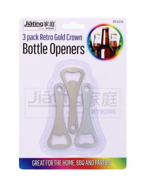 Retro Gold Crown Bottle Openers Pack OF 3
