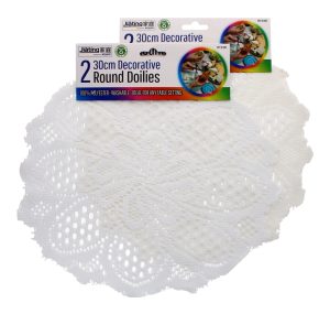 30cm Decorative Round Doilies Pack of 2