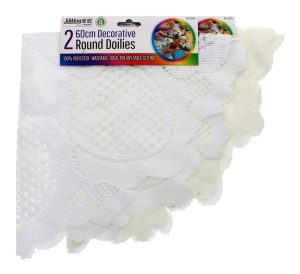 60cm Decorative Round Doilies Pack of 1