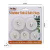 5 Rubber Sink & Bath Plugs