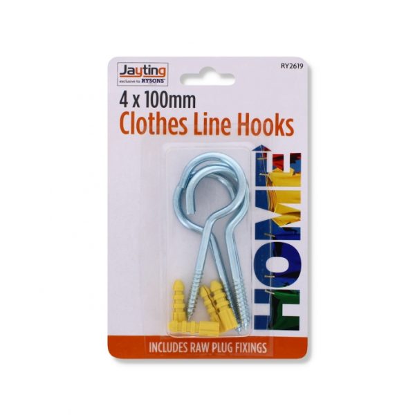 Clothes Line Hooks 90mm 8 pcs