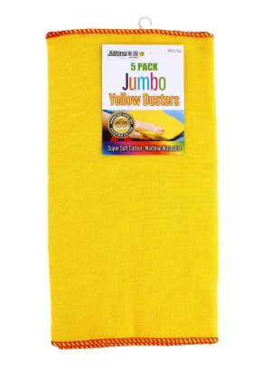 Jumbo Yellow Dusters Pack of 5