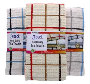 Egyptian Tea Towel 3 Pack OF - 3 Colours