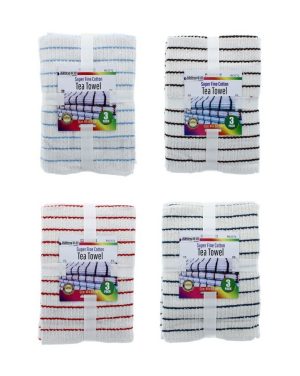 Super Fine Tea Towels Pack of 3