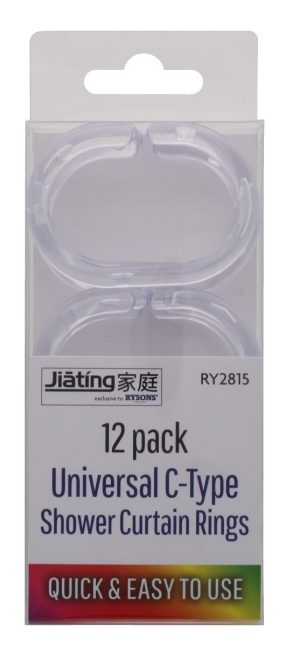 Universal C-Type Shower Curtain Rings