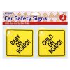 Car Safety Signs Pack Of 2