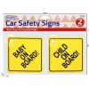 Car Safety Signs Pack Of 2