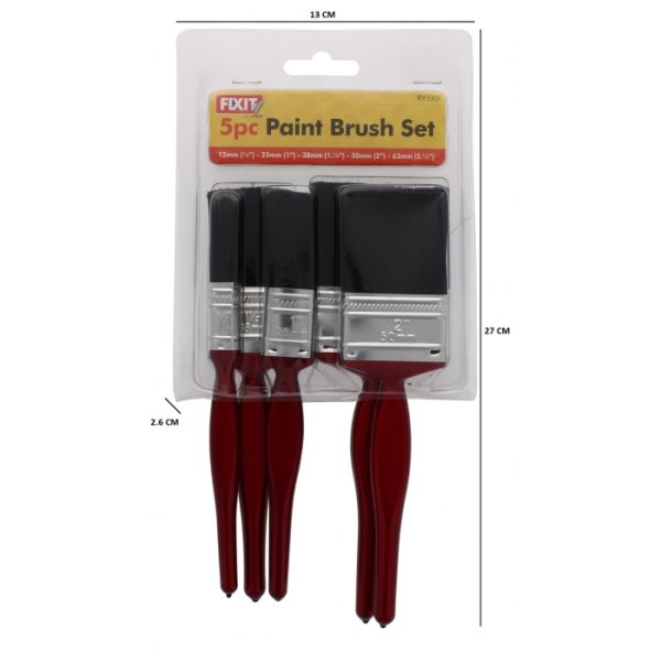 5 pc Deluxe Paint Brush Set