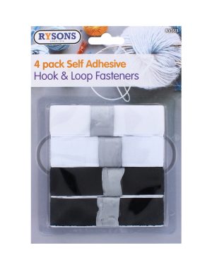 Self Adhesive Hook & Loop Fasteners Pack of 4