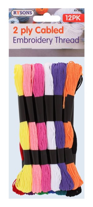 Embroidery Thread Pack of 12