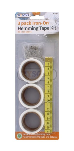 Iron On Hemming Tape Kit Pack of 3