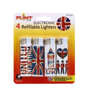 Electronic Lighters-London Pack Of 4