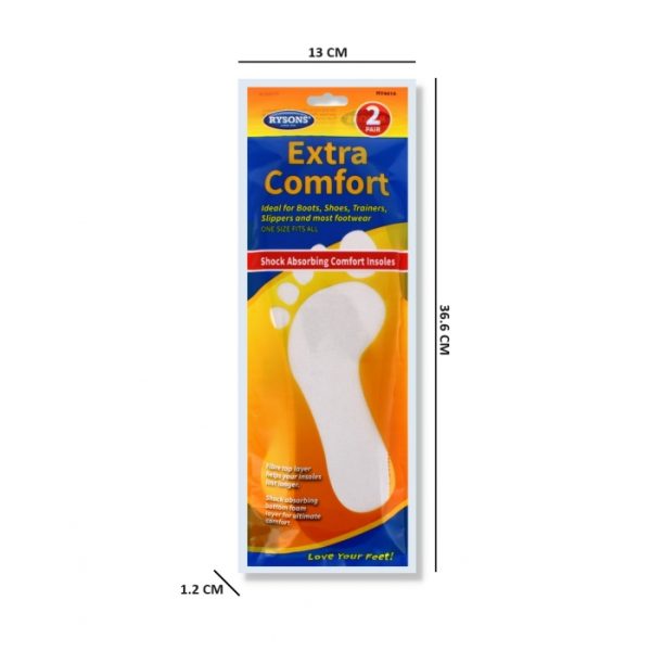 2 Pairs Extra Comfort Insoles