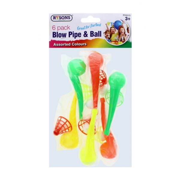 Blow Pipe & Ball Pack Of 6