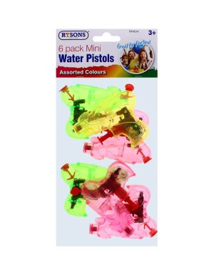 Mini Water Pistols Pack of 6