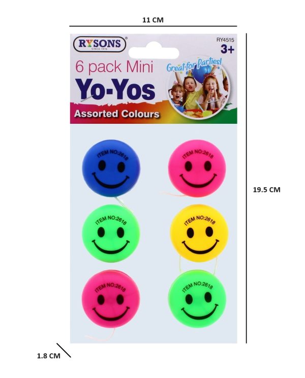 Mini Yo-Yos Pack Of 6