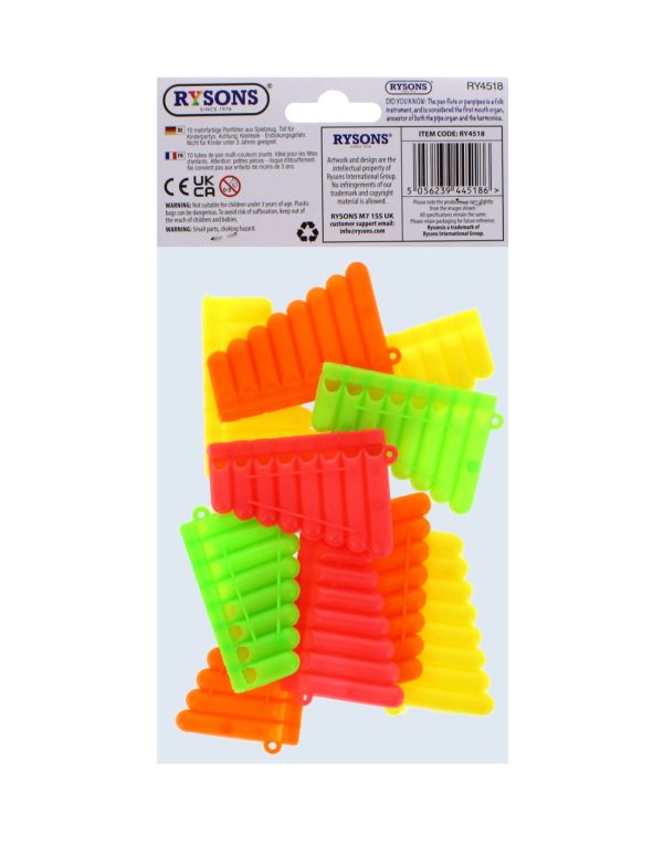 Novelty Pan Pipes Pack Of 10