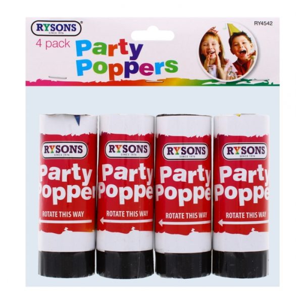 Party Poppers Pack Of 4