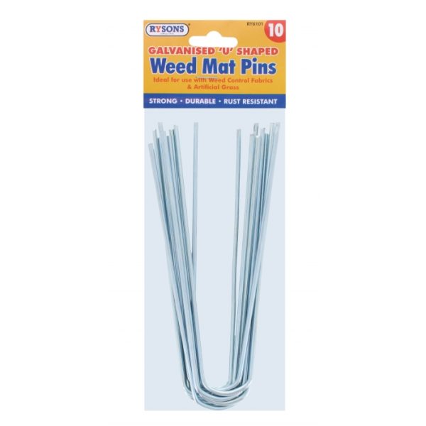 Weed Mat Pins Galvanised U Shaped Pack Of 10