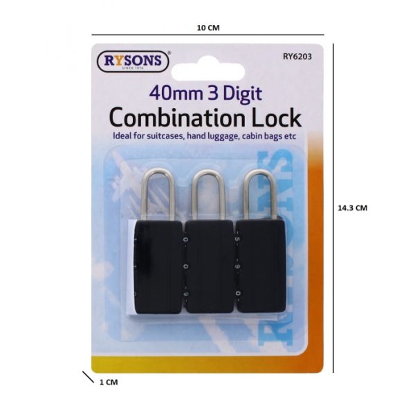 40mm 3 Digit Combination Lock