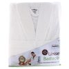 Cotton Bathrobe Unisex White