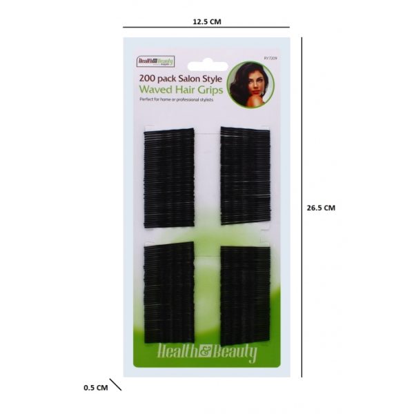 Waved Hair Grip PACK OF 200