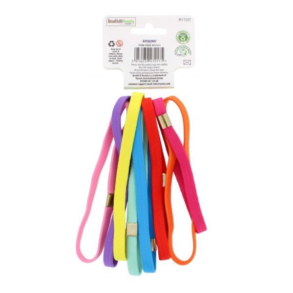 Pack of 8 Multi Coloured Hair Bands