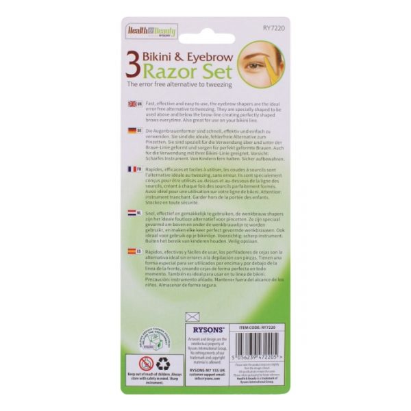 Razor Set Bikini & Eyebrow PACK OF 3