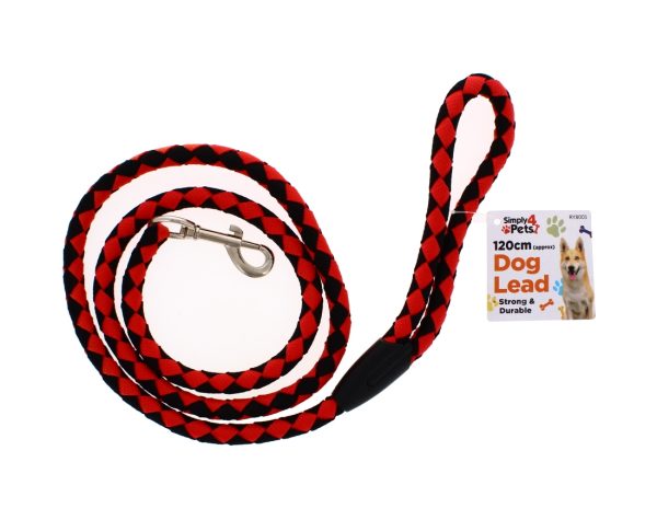 Rope Dog Lead Red Medium 120cm