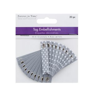 Tag Embellishments Silver Combo 20 Pieces