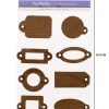 Tag Medley Burlap 8 pc