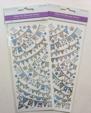 Glitter Foil Stickers Pennant Garlands
